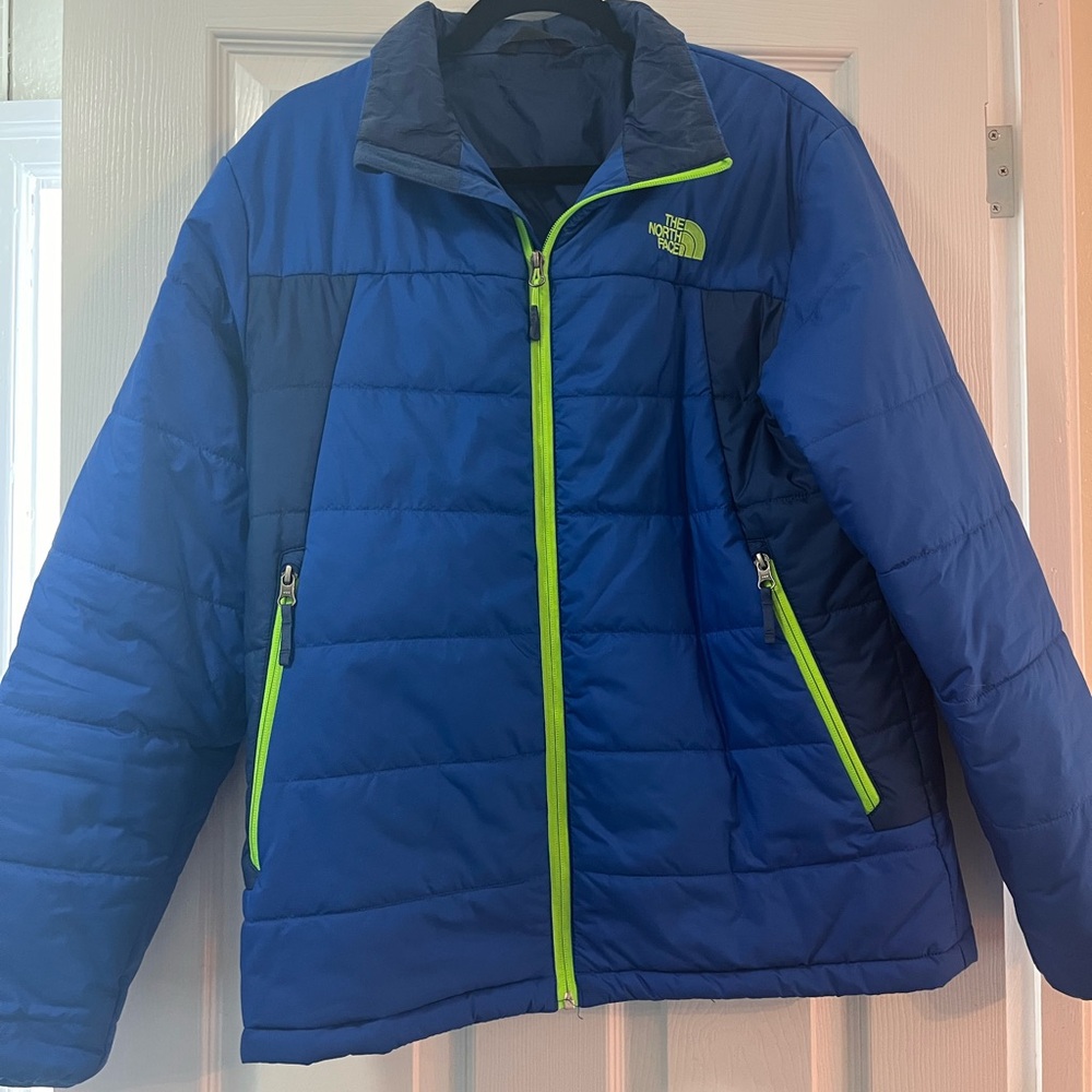The North Face Royal Blue Ski Jacket with Lime Accents